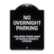 Signmission Designer Series-No Overnight Parking, Black & Silver Heavy-Gauge Aluminum, 24" x 18", BS-1824-9828 A-DES-BS-1824-9828 - alternate 1
